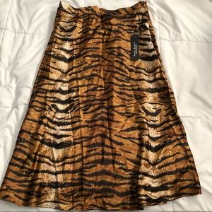 tiger print maxi skirt